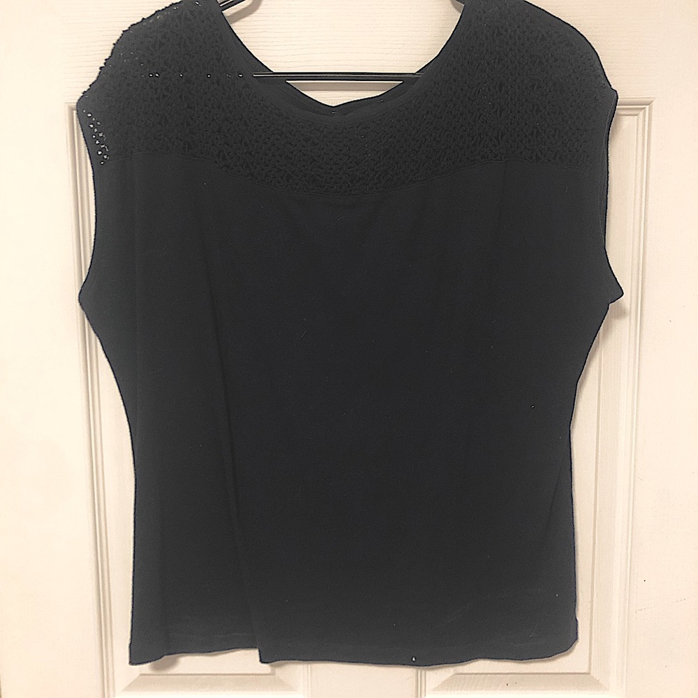 Crochet dark blue crop top